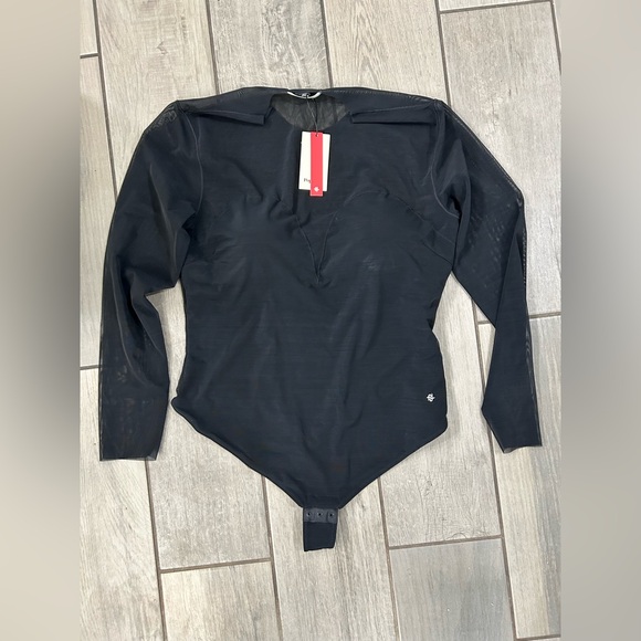 Popilush Shapewear Illusion Mesh Long Sleeve Tummy Control Bodysuit - Picture 6 of 7